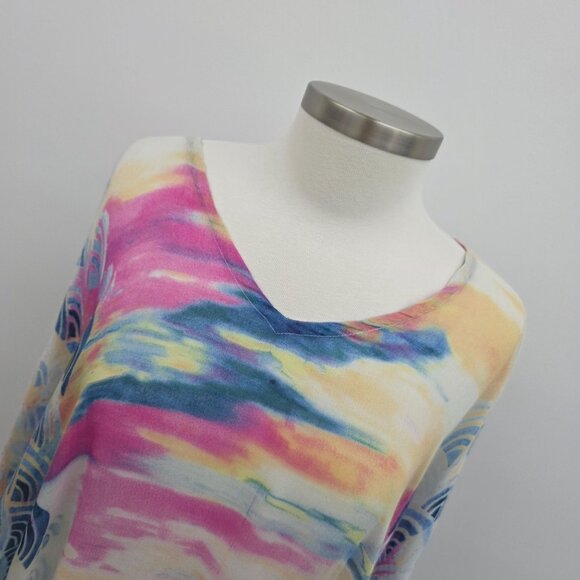 Mona B Womens Watercolor Swimsuit Coverup One Size Sheer Beach Vacation NWT - Picture 5 of 13